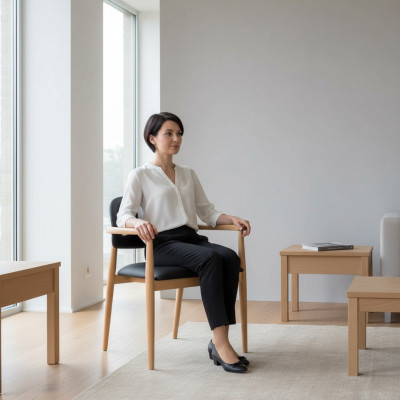 Fauteuil noir designer chaise de salle à manger de luxe siège unique en bois