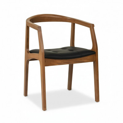 Chaise en bois élégante Chaises de salle à manger Luxueux siège unique Marron Fauteuil 1 place