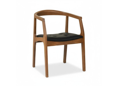 Chaise en bois élégante Chaises de salle à manger Luxueux siège unique Marron Fauteuil 1 place