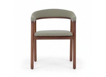 Chaise de salle à manger grise Design Chaise en bois Siège simple Rembourrage Chaise 1 place