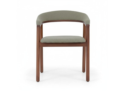 Chaise de salle à manger grise Design Chaise en bois Siège simple Rembourrage Chaise 1 place