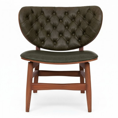 Moderne Chesterfield Green Fauteuil à bascule une place rembourré une place