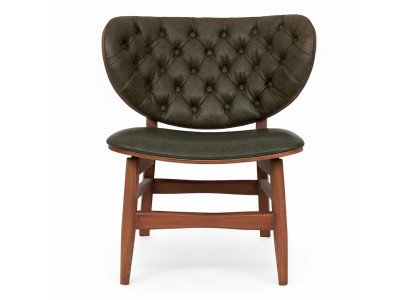Moderne Chesterfield Green Fauteuil à bascule une place rembourré une place