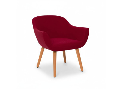 Chaise design rouge élégante Chaise en bois Chaise de salle à manger Mobilier design