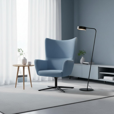Fauteuil à oreilles bleu Designeur 1-place Moderne Fauteuil cocktail