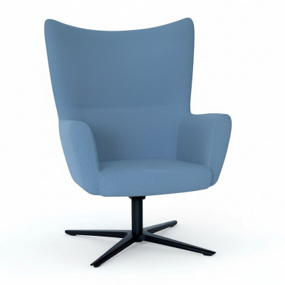 Fauteuil à oreilles bleu Designeur 1-place Moderne Fauteuil cocktail