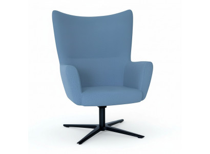 Fauteuil à oreilles bleu Designeur 1-place Moderne Fauteuil cocktail