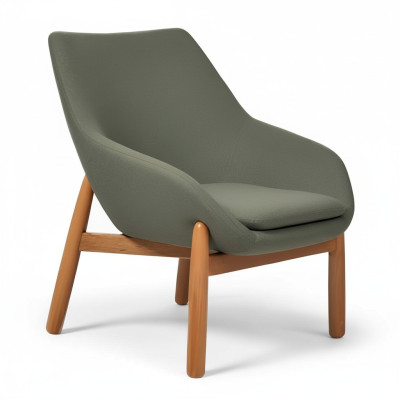 Chaise de salle à manger verte Chaises de salon Chaise design monoplace pieds en bois