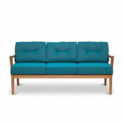 Turquoise Banquette à trois places Banc de salle à manger Banc autonome ottoman