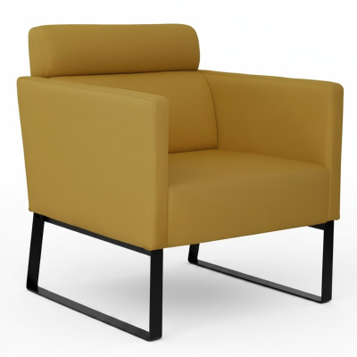 Fauteuil de salon marron, fauteuil de relaxation, salon textile, fauteuil de luxe individuel 1 place