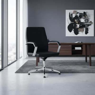 Fauteuil en cuir pivotant pour ordinateur, meubles de chaise de bureau exécutif
