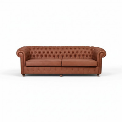 Canapé Chesterfield 3 places marron pour le salon moderne