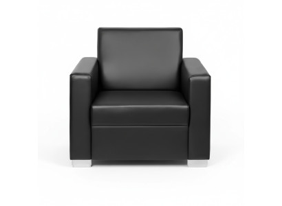 Fauteuil en cuir noir Designer Rembourrage simple place Salle de séjour Fauteuil relax