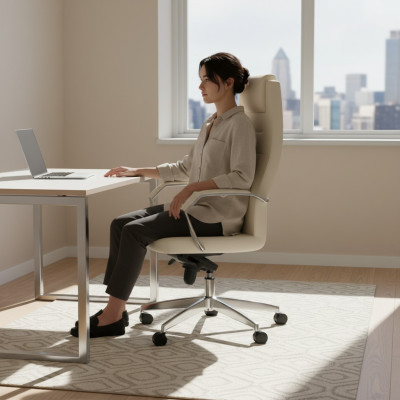 Fauteuil blanc Chaise de designer Chaises de bureau Fauteuil pivotant Fauteuil de direction Fauteuil individuel