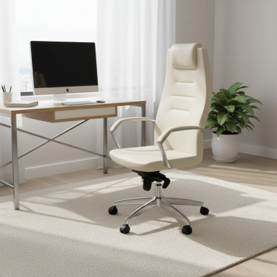 Fauteuil blanc Chaise de designer Chaises de bureau Fauteuil pivotant Fauteuil de direction Fauteuil individuel