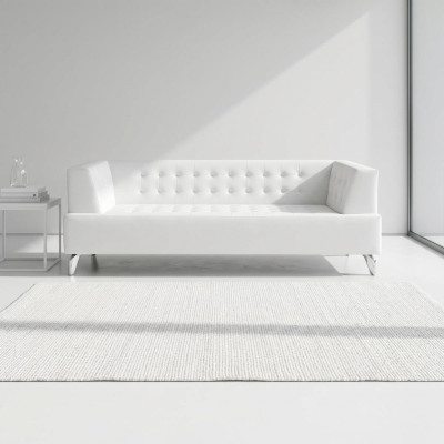 Canapé de luxe blanc 2 places Moderne 2 places Club Sofa Lounge Couch nouveau