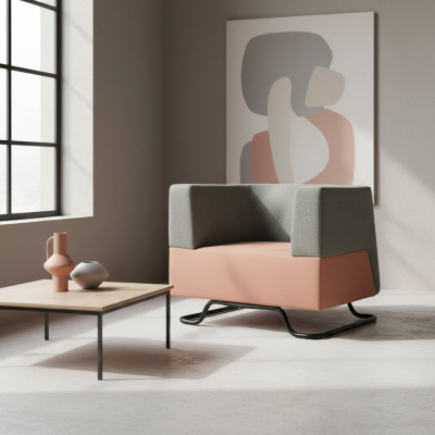 Moderne fauteuil vert monoplace fauteuil rembourré mobilier de bureau meubles