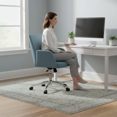 Chaise de bureau bleue, chaise pivotante de bureau design, chaise de direction de luxe nouvellement设计ée