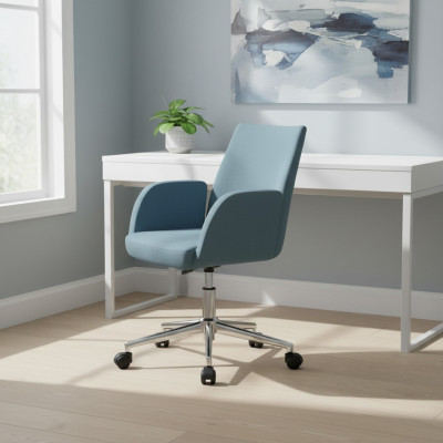 Chaise de bureau bleue, chaise pivotante de bureau design, chaise de direction de luxe nouvellement设计ée