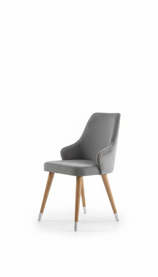 Chaise Chaises Design de luxe Fauteuil en bois Rembourrage neuf Mobilier de salle à manger moderne en bois