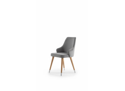 Chaise Chaises Design de luxe Fauteuil en bois Rembourrage neuf Mobilier de salle à manger moderne en bois