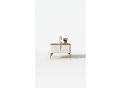 Chambre luxueuse Table de chevet moderne Design moderne et blanc Bois