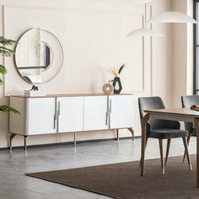 Salle à manger Commode Buffet avec miroir Moderne nouveau Luxueux Commodes en bois Design