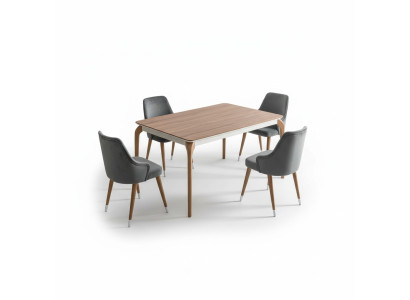 Luxe Salle à manger Ensemble Table à manger 6x Chaises 7 pcs Moderne Table Ensemble de salle à manger nouveau