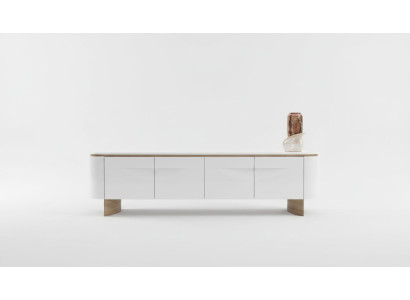 Meuble télé élégant - meuble télé bas - unité murale - buffet - bois blanc - design moderne