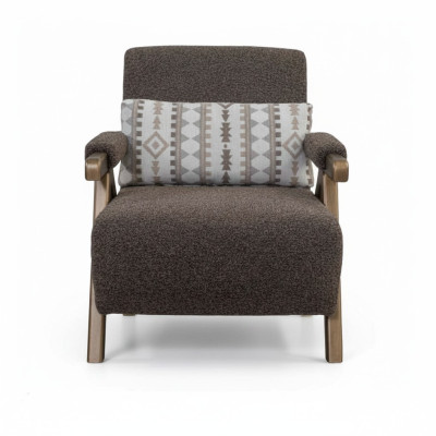 Fauteuil marron Design Solo pour le salon Fauteuil de luxe 1 place nouveau