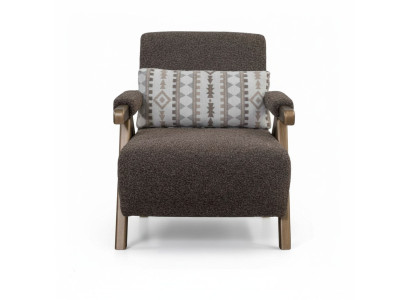 Fauteuil marron Design Solo pour le salon Fauteuil de luxe 1 place nouveau