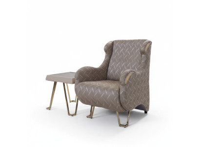 Tauper Fauteuil designer Fauteuil de luxe Mobilier rembourré Salon Siège unique Moderne