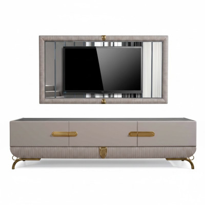 Meuble mural en bois moderne Style étagère Salon Meuble Armoire Meuble TV avec cadre TV