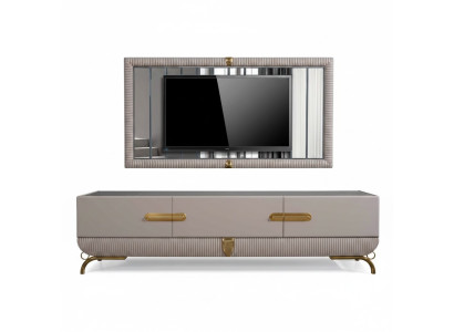 Meuble mural en bois moderne Style étagère Salon Meuble Armoire Meuble TV avec cadre TV