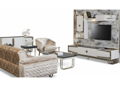 exclusive r armoire de télévision en acier inoxydable étagère murale designer ensemble de salon de luxe