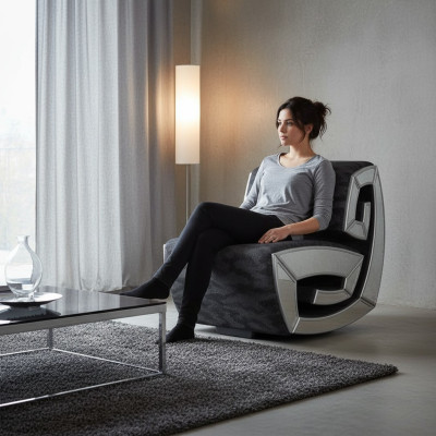 chaise de club design exclusive pour une seule personne, chaise rembourrée, meuble élégant