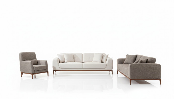 Ensemble de canapé de luxe, 2 canapés 3 places, 1 place, ensemble moderne 3 pièces modernes