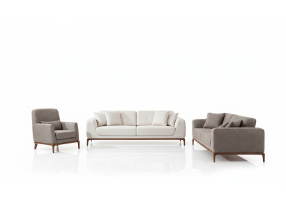 Ensemble de canapé de luxe, 2 canapés 3 places, 1 place, ensemble moderne 3 pièces modernes