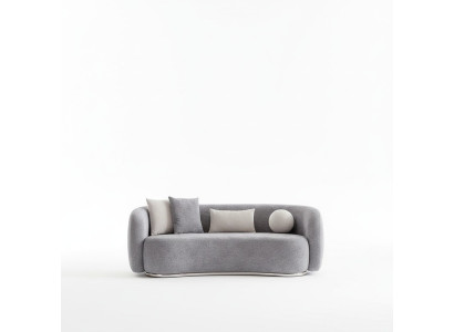 Canapé 4 places Canapé rembourré gris Siège en tissu Design Tissu Canapé moderne Canapés