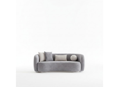Canapé 4 places Canapé rembourré gris Siège en tissu Design Tissu Canapé moderne Canapés