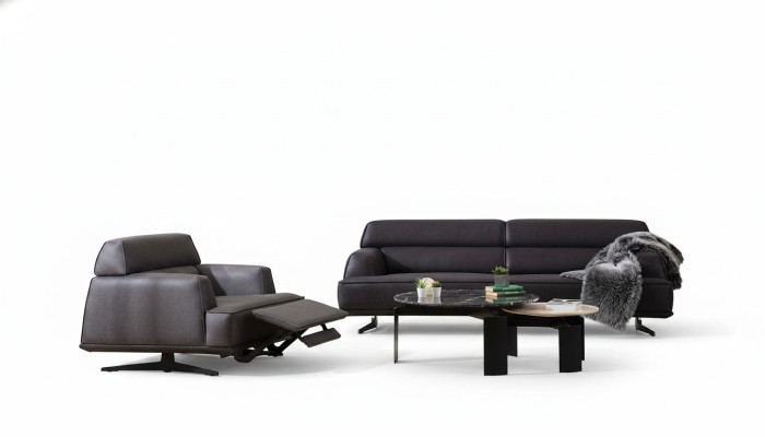 Ensemble de canapés de luxe Ensemble de canapés Canapés 3 1 Fauteuil moderne en cuir neuf