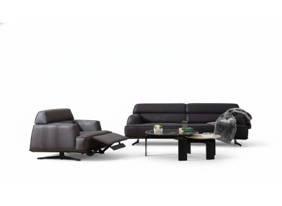 Ensemble de canapés de luxe Ensemble de canapés Canapés 3 1 Fauteuil moderne en cuir neuf