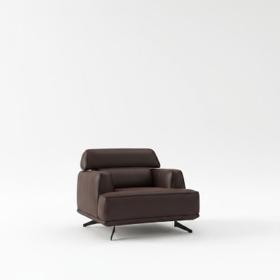 Designer Fauteuil marron Mobilier rembourré Salon Fauteuil une place Mobilier de salon