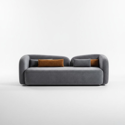 Sofa de salon 3 places Canapé designer Canapés Rembourrage Textile en tissu neuf
