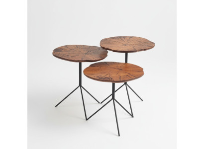 Table basse 3x Table de salon design Mobilier moderne Tables de luxe Ensemble de 3 pièces