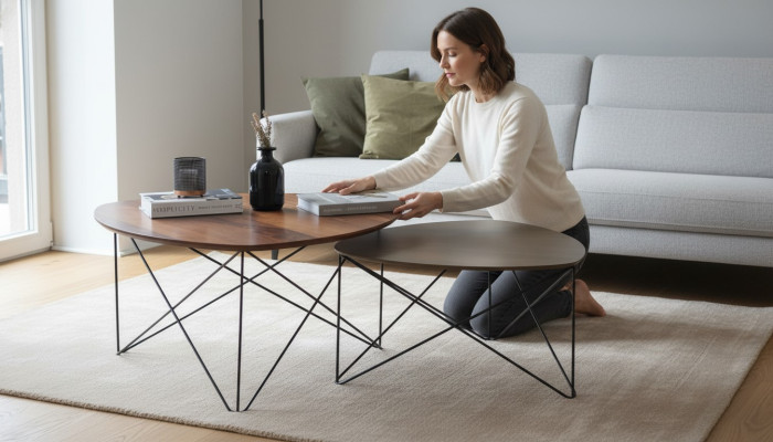 Table basse Table de salon Table de luxe 2x Table d'appoint Table neuve