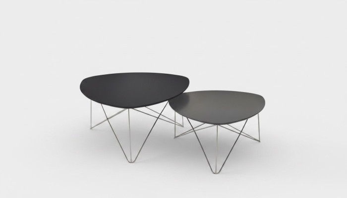 Table basse Table de salon noire Tables basses de luxe 2х Table d'appoint Table neuve