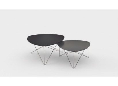 Table basse Table de salon noire Tables basses de luxe 2х Table d'appoint Table neuve