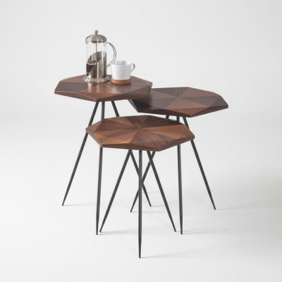 Ensemble 3x Table basse Table basse Table d'appoint Table de salon Design Tables