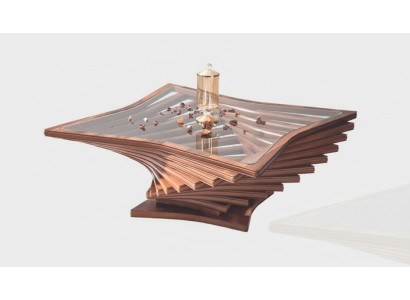 table basse exclusive en or Table de salon Table de canapé Table en verre élégante